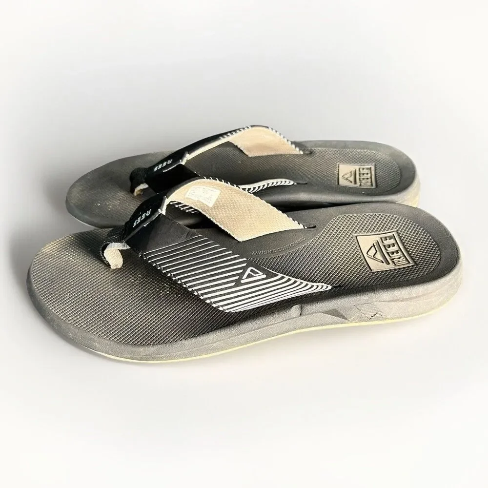 Reef‎ Men's 8 Phantom II Sandals Black White
